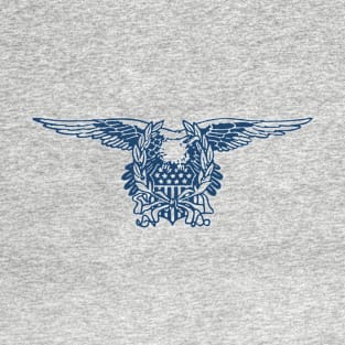 Vintage American Eagle Spread Wings Guarding Olive Wreath and Shield T-Shirt